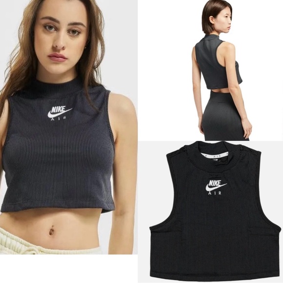 Nike Tops - WOMEN'S NIKE SPORTSWEAR AIR CROPPED TANK TOP IN BLACK